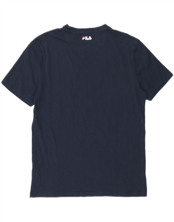 Camiseta masculina Fila Graphic Top médio azul marinho