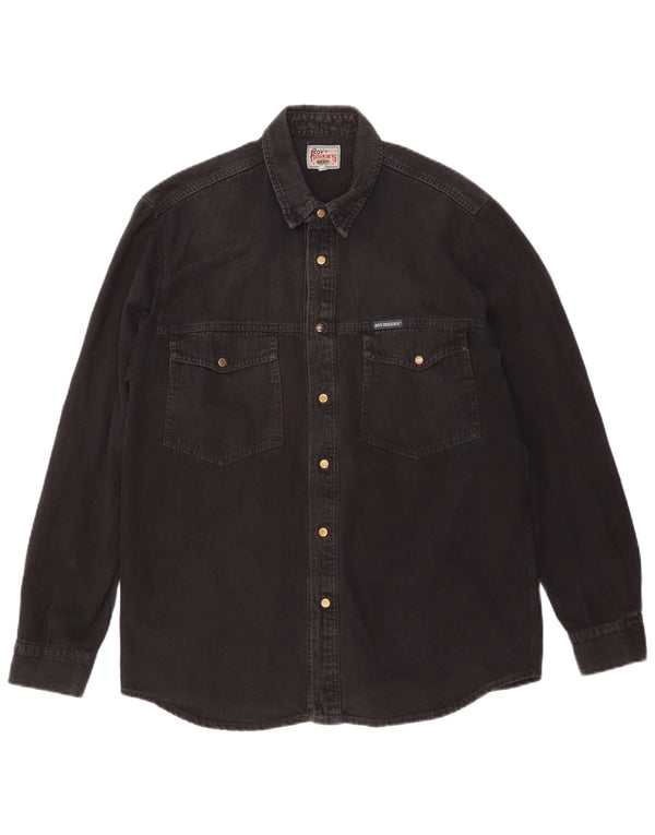 Camisa jeans masculina Roy Rogers XL preta