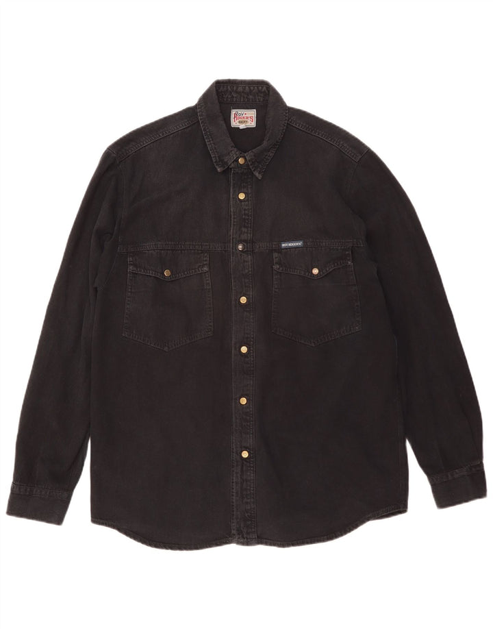 Camisa jeans masculina Roy Rogers XL preta