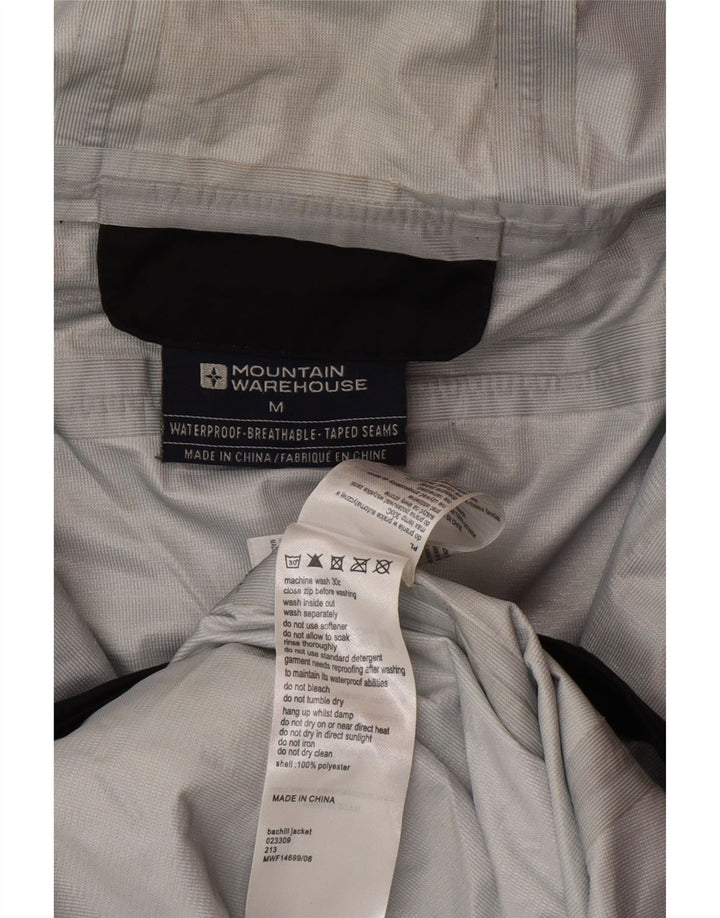Jaqueta de chuva masculina com capuz Mountain Warehouse UK 38 poliéster preto médio