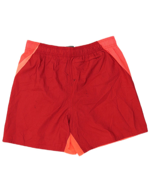 Shorts de natação masculinos Nike Graphic médio vermelho colorblock poliéster