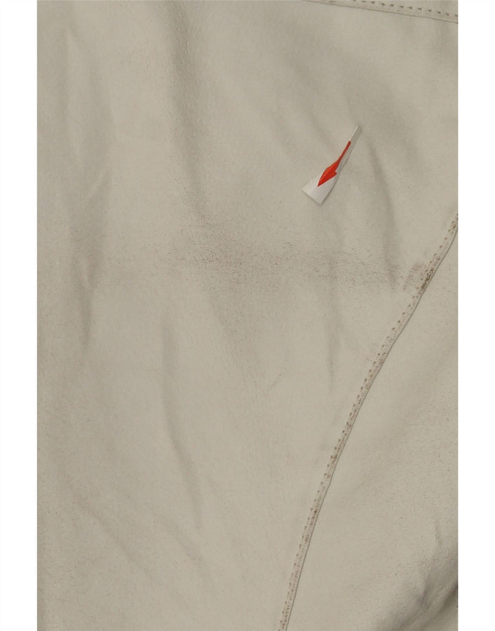 Jaqueta de couro feminina Oviesse IT 48 XL couro branco