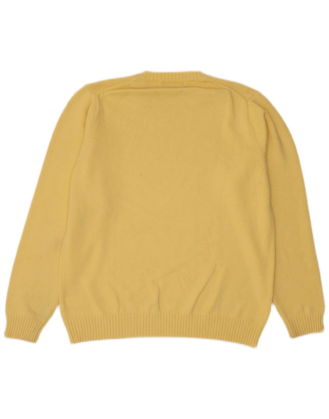 Suéter masculino Marks & Spencer Blue Harbor com gola redonda, amarelo médio