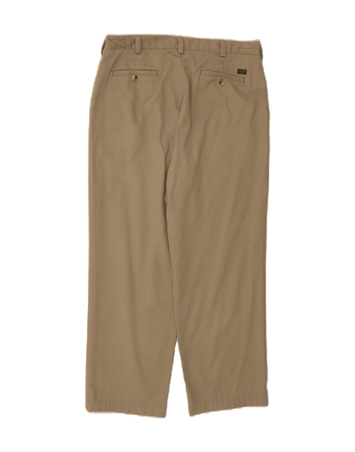 IZOD Mens Straight Chino Trousers W36 L30 Beige Cotton Vintage Izod and Second-Hand Izod from Messina Hembry 