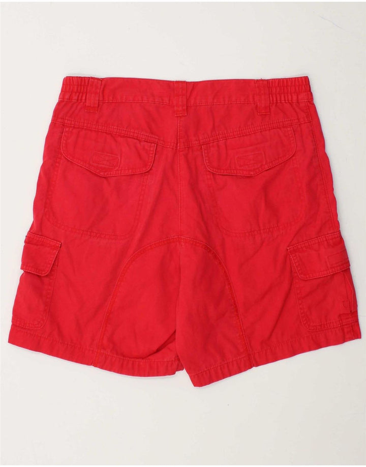 SLAM Mens Cargo Shorts Médio W32 Algodão Vermelho