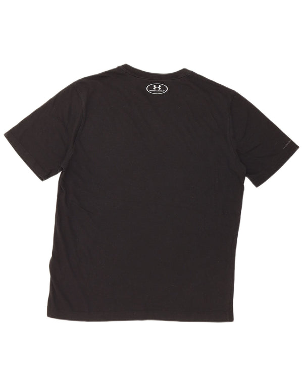 Camiseta masculina Under Armour Heat Gear Top médio algodão preto