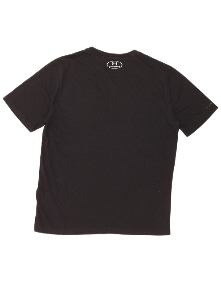 Camiseta masculina Under Armour Heat Gear Top médio algodão preto