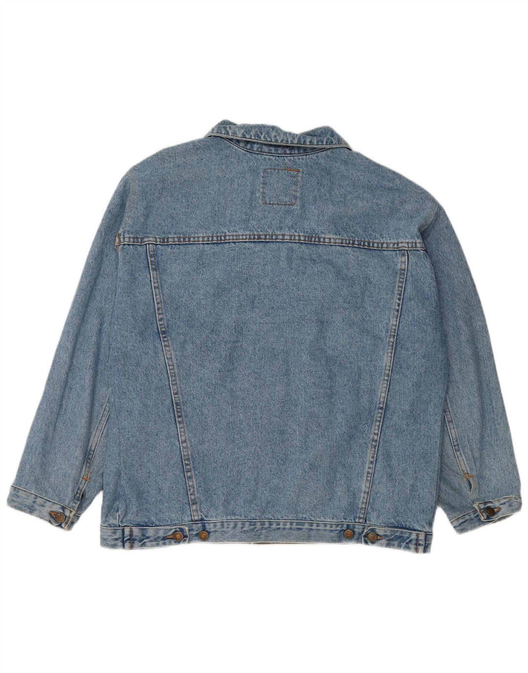 Jaqueta jeans folgada feminina vintage Reino Unido 16 algodão azul grande