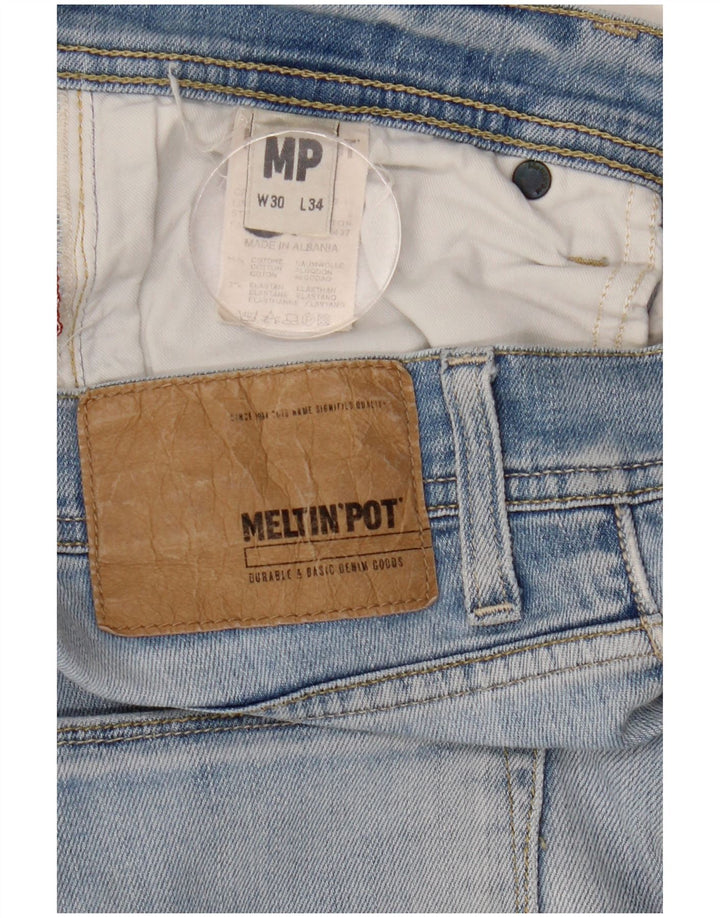 Meltin' Pot Calça jeans feminina slim W30 L34 algodão azul
