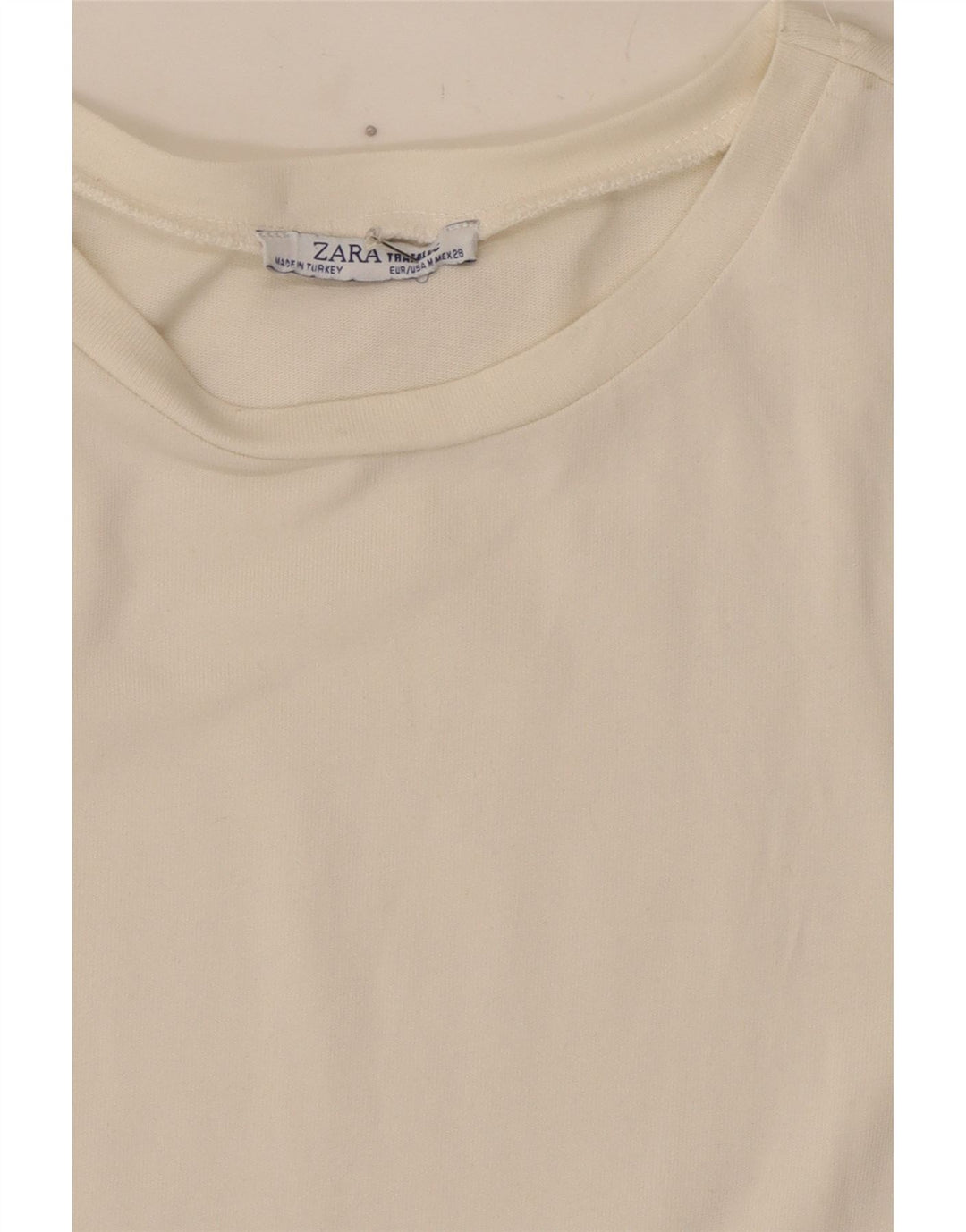 Blusa feminina Zara UK 12 médio branco estampa animal
