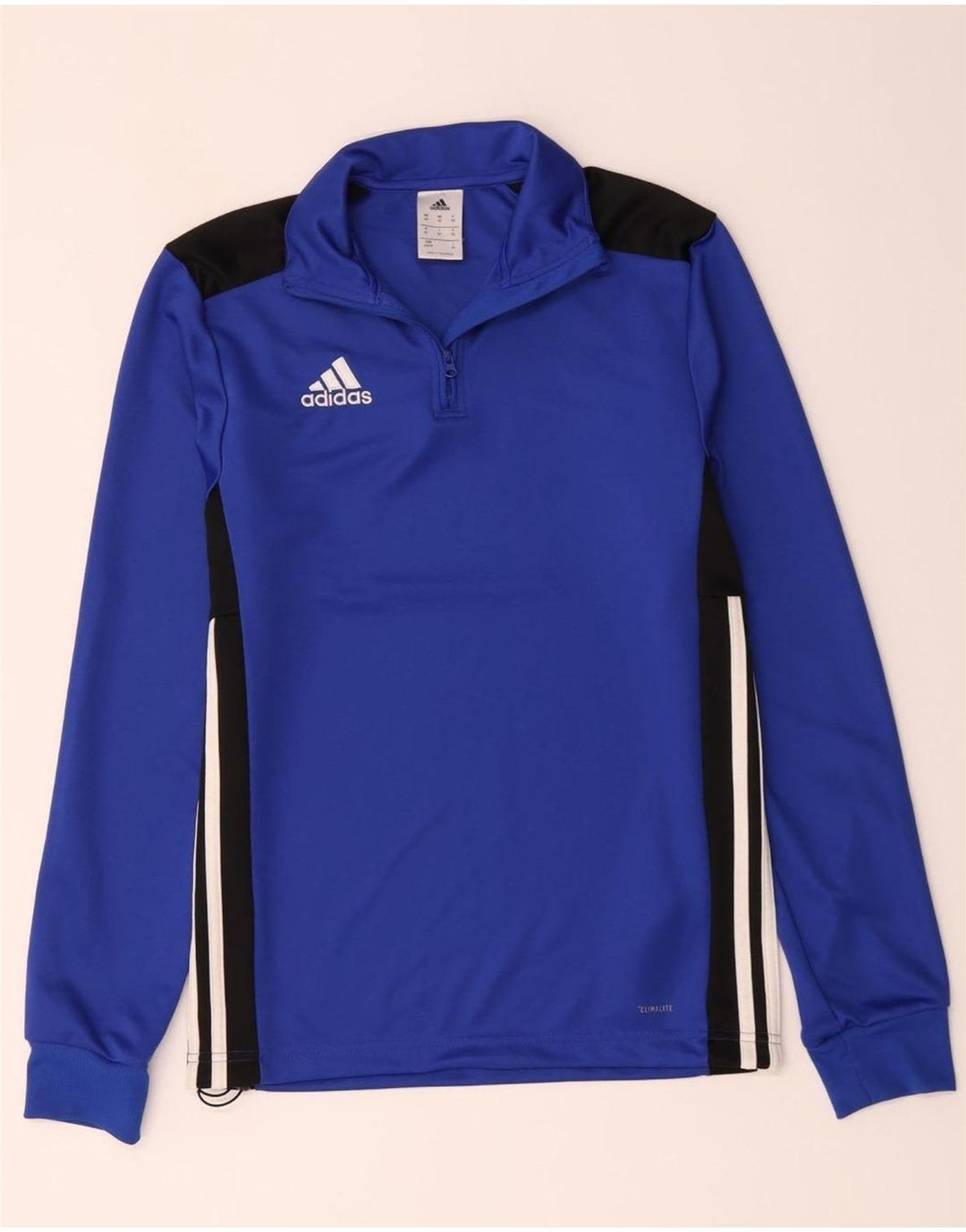 Adidas Mens Climalite Zip Neck Pullover Treino Top XS Azul Colourblock