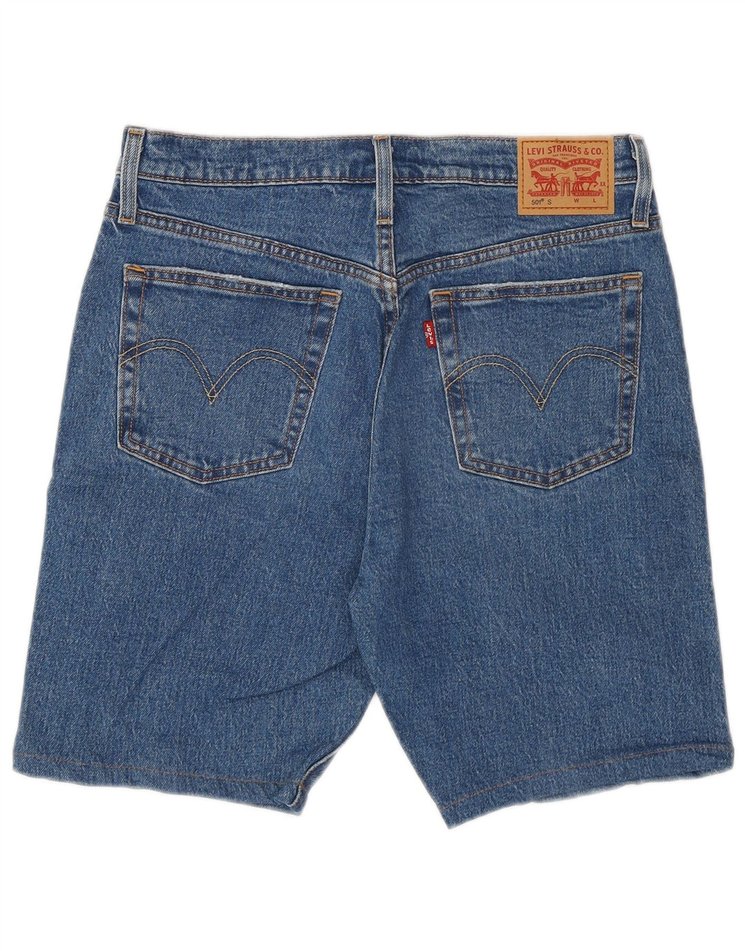 LEVI'S Masculino 501 Shorts Jeans W29 Pequeno Azul Algodão