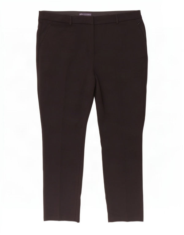 Calça feminina Marks & Spencer moderna slim casual UK 20 2XL W40 L30 preta