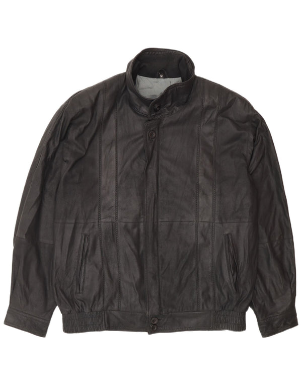 Jaqueta de couro masculina Banjara IT 52 XL couro preto