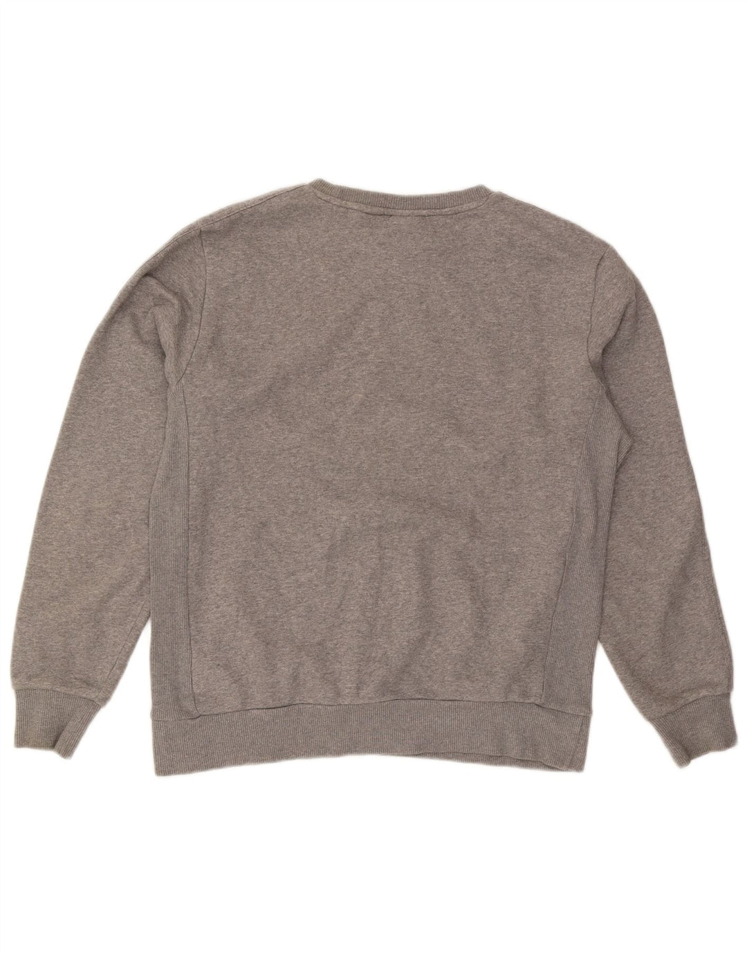 Adidas Mens Moletom Jumper Médio Cinza Algodão Flecked