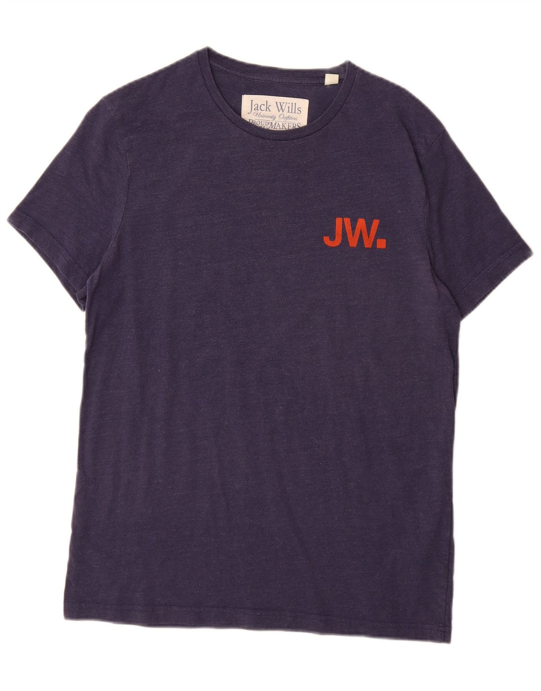 Jack Wills Camiseta masculina gráfica top pequeno algodão azul marinho
