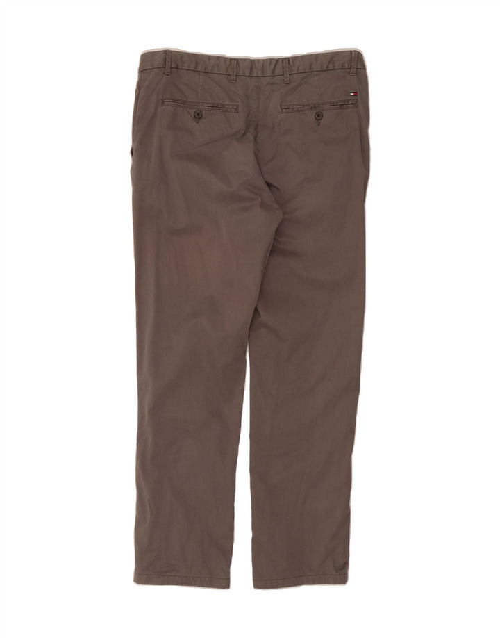TOMMY HILFIGER Mens Straight Chino Trousers W36 L32 Grey Cotton Vintage Tommy Hilfiger and Second-Hand Tommy Hilfiger from Messina Hembry 
