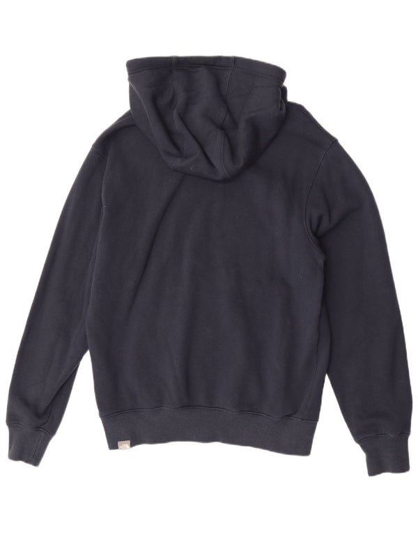 Suéter com capuz gráfico masculino The North Face pequeno algodão azul marinho