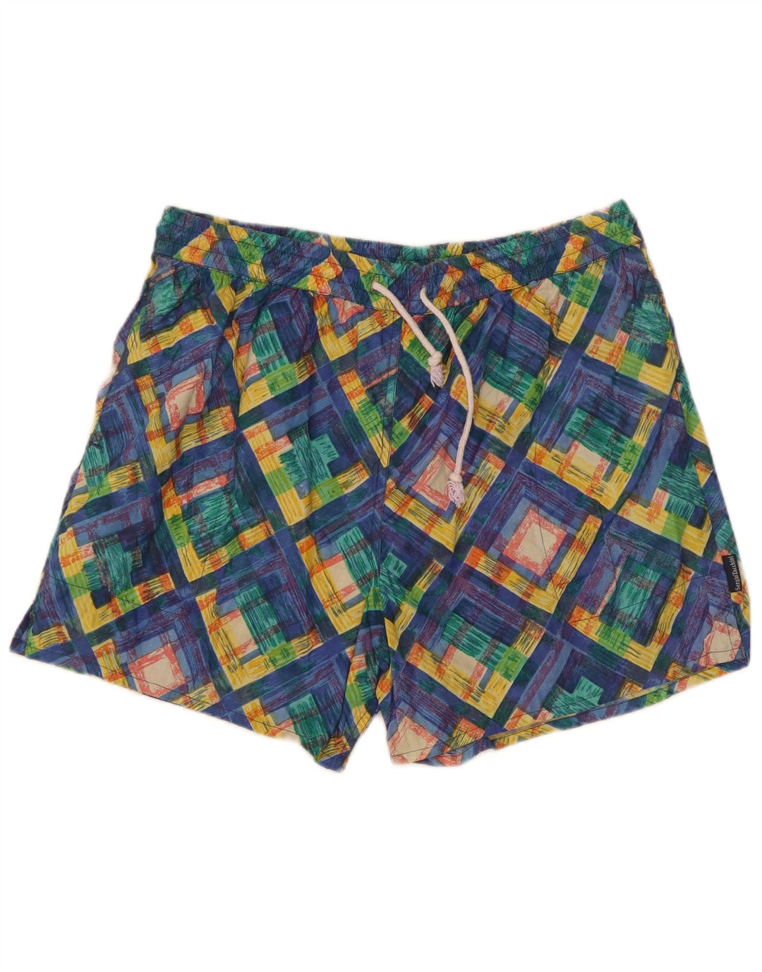 Shorts de natação masculino Sergio Tacchini IT 56 XL multicolorido geométrico