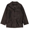 Jaqueta blazer masculina de couro com 3 botões Metropolitan IT 48 couro preto médio