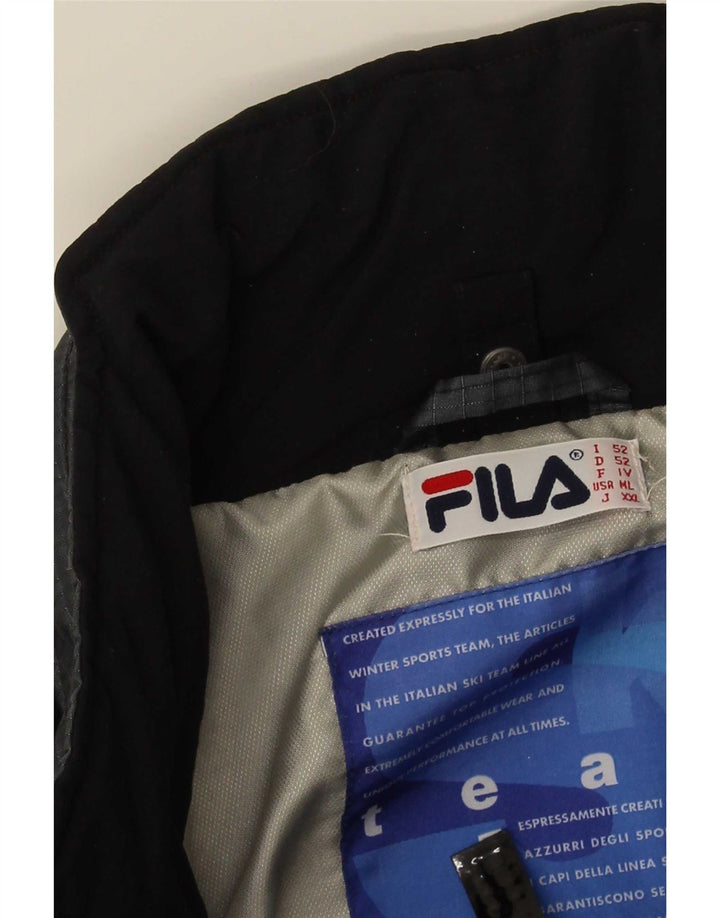 Jaqueta de chuva masculina Fila IT 52 XL cinza colorblock