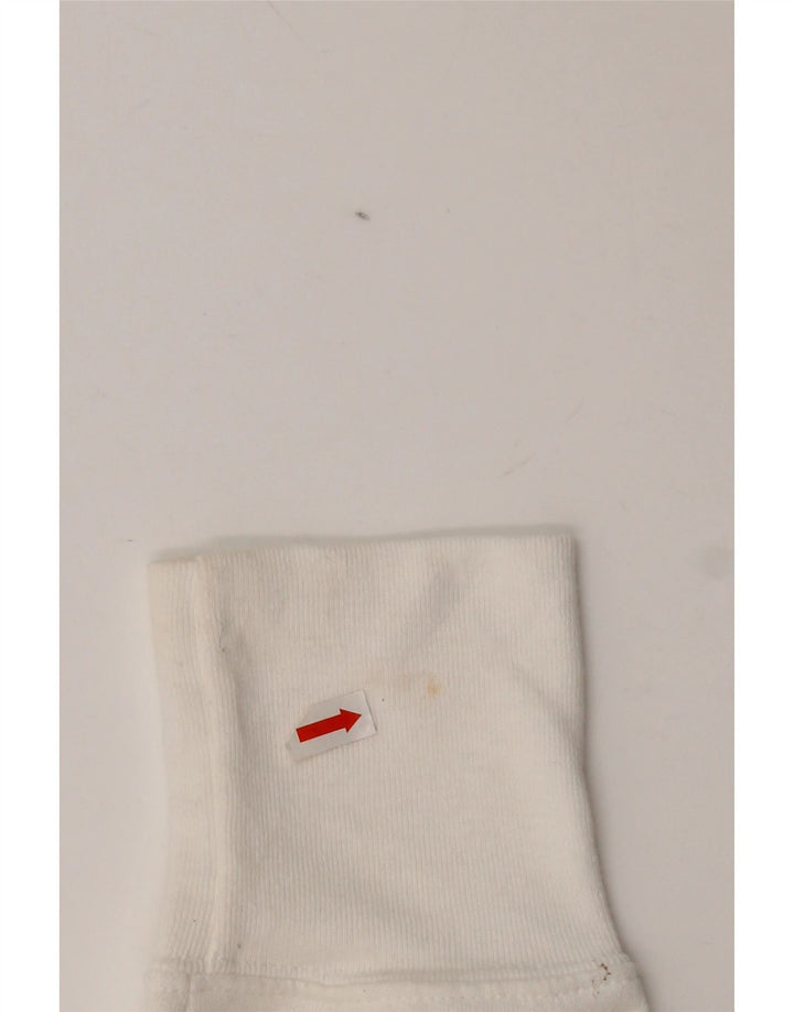 Jumper de moletom gráfico feminino Champion UK 16 grande poliéster branco