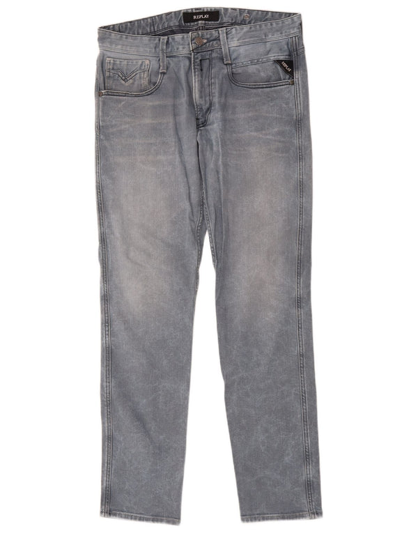 Replay Jeans Slim Masculino W31 L30 Azul Algodão