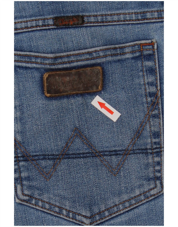 Wrangler Masculino Texas Stretch Straight Jeans W36 L30 Azul Algodão