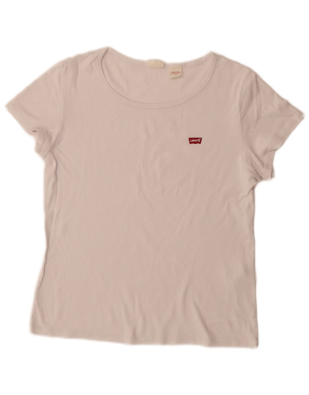 Camiseta feminina Levi's UK 14 grande algodão branco