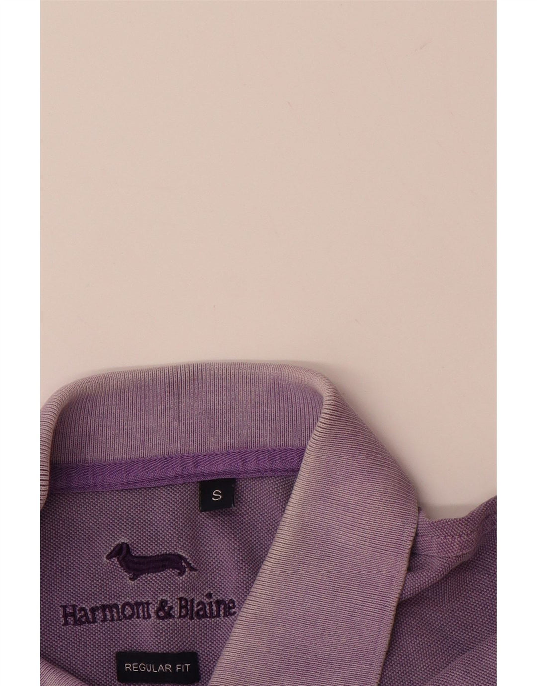 Camisa polo masculina HARMONT & BLAINE pequena de algodão roxo