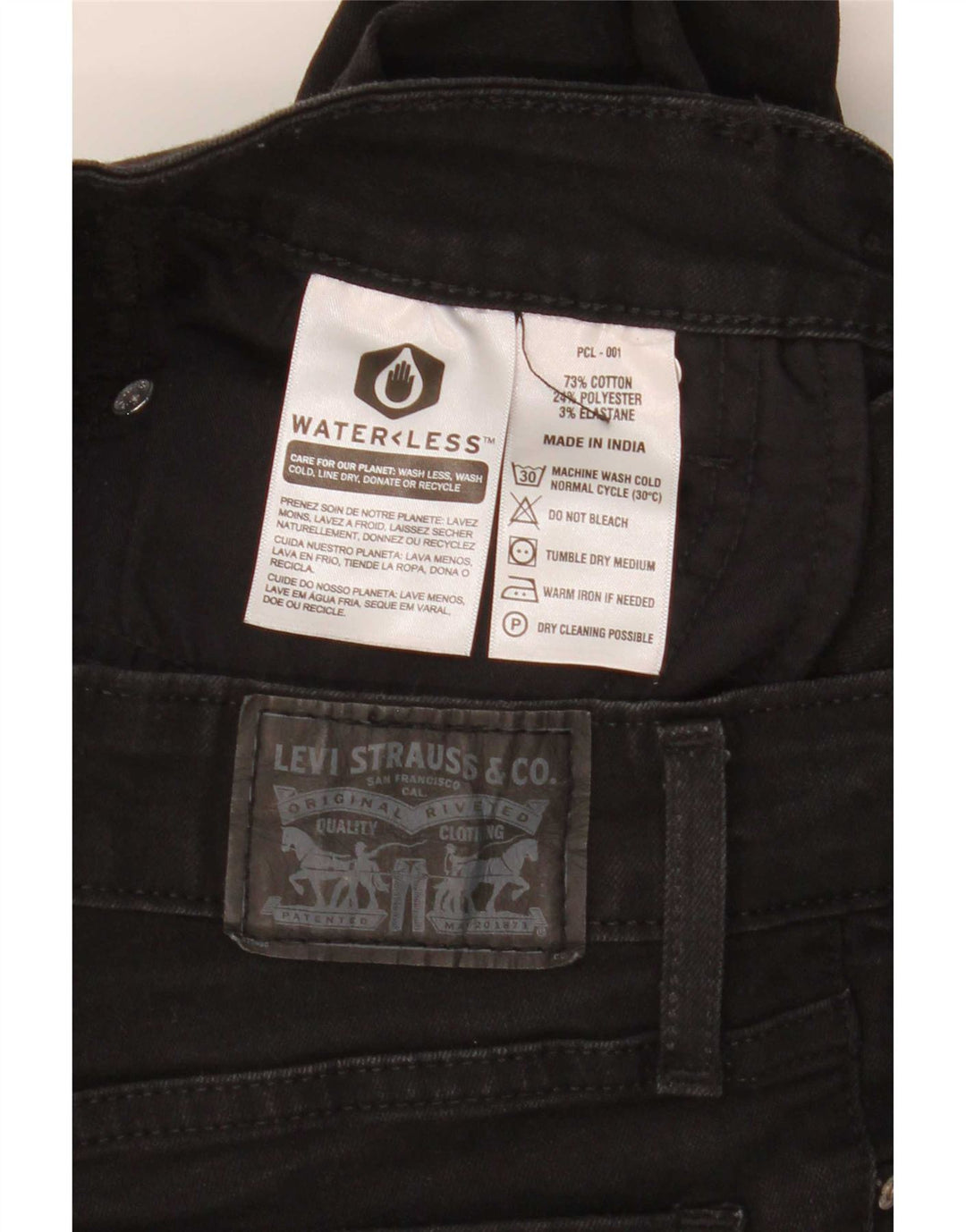Calça jeans feminina Levi's 715 Bootcut W25 L27 algodão preto