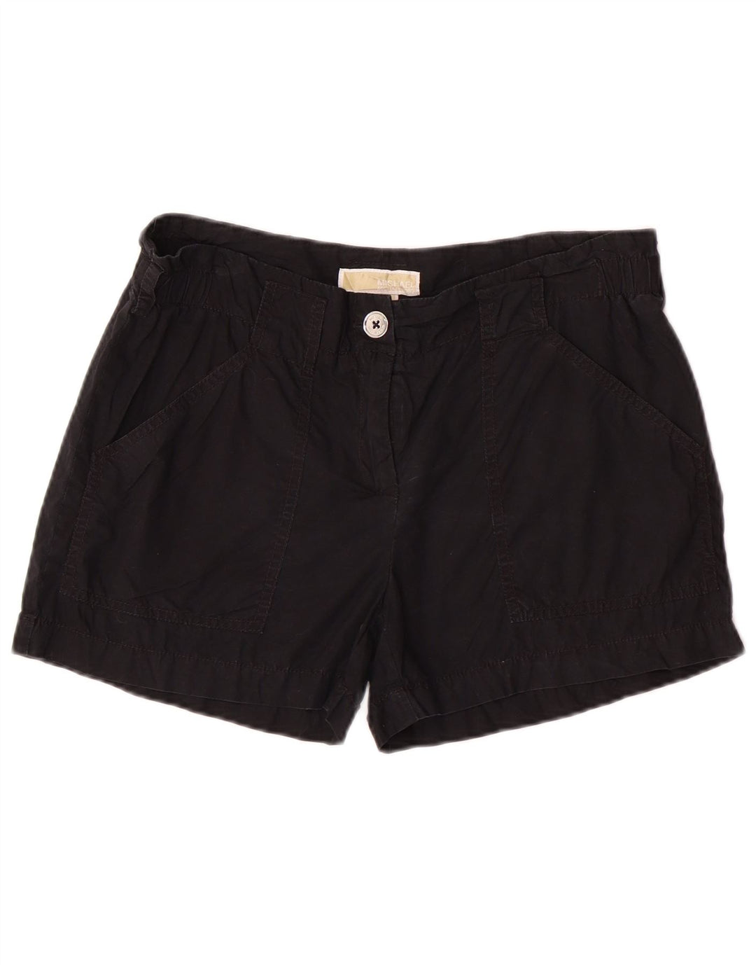 Shorts casuais femininos Michael Kors EUA 6 médio W32 algodão preto