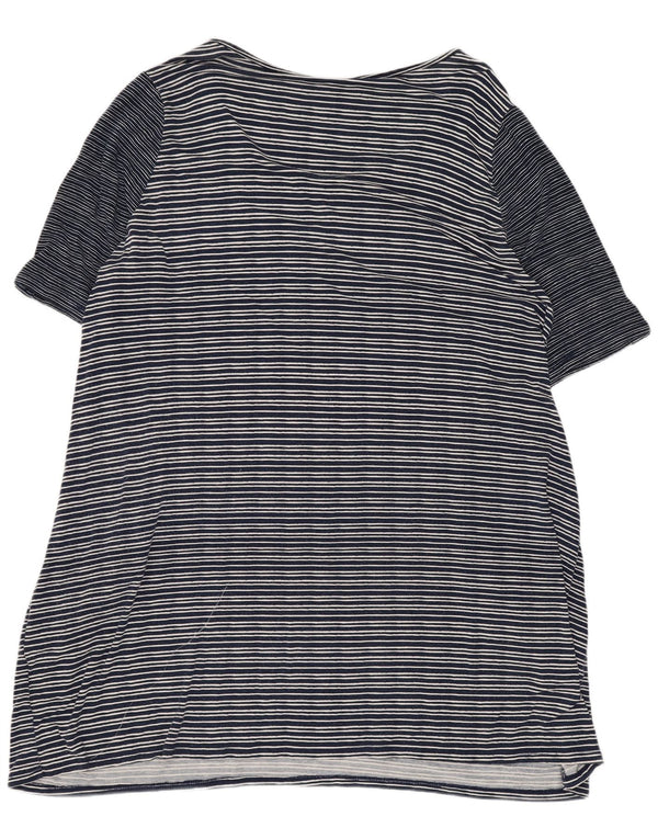 Vestido camiseta feminino Autograph da Marks & Spencer Reino Unido 20 2XL listrado azul marinho