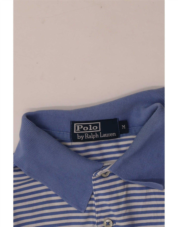 Camisa masculina Polo Ralph Lauren listrada azul média
