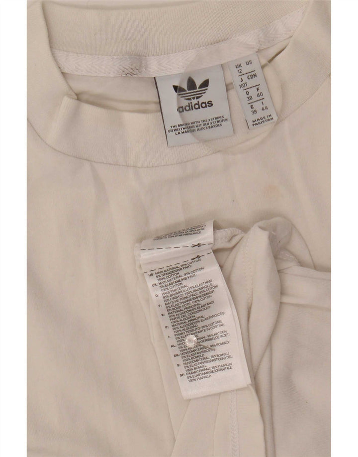 Adidas Womens Graphic Vest Top UK 12 Médio Algodão Branco