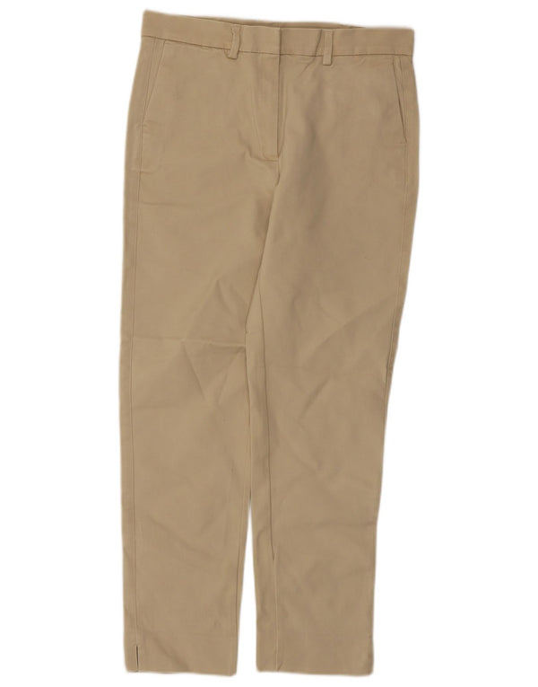 Calça feminina Marks & Spencer Autograph Chino UK 10 pequena W30 L26 bege
