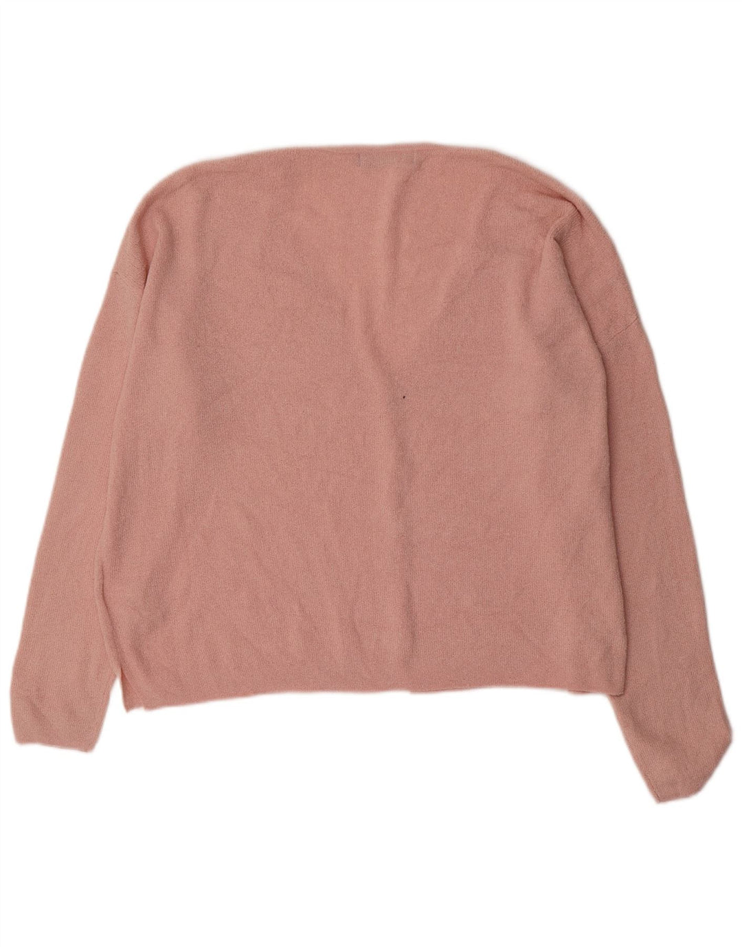 Suéter cardigã feminino grande da Marks & Spencer Reino Unido 16 grande acrílico rosa