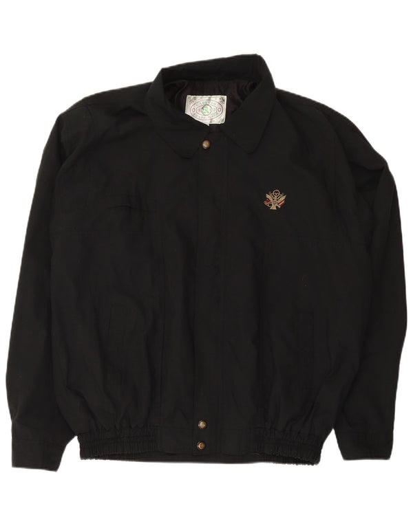 Jaqueta bomber masculina vintage UK 42 XL preta