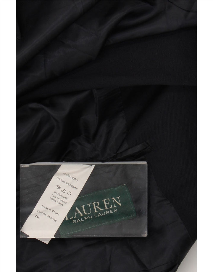 Ralph Lauren Jaqueta blazer masculina de 2 botões Reino Unido 44 XL lã azul marinho