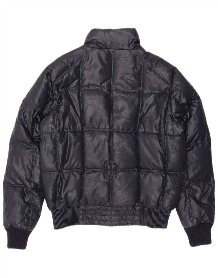 Jaqueta acolchoada masculina Marina Militare UK 40 grande poliéster azul marinho