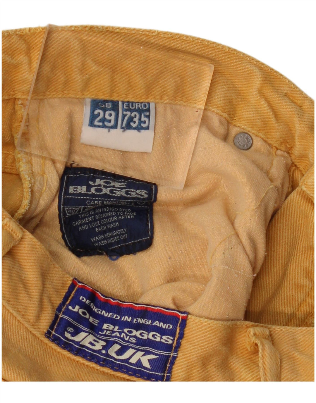 Joe Bloggs Jeans Cônicos Femininos W29 L29 Amarelo