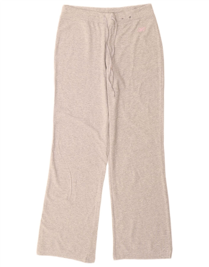 Calça de treino feminina Reebok UK 10 pequeno algodão cinza