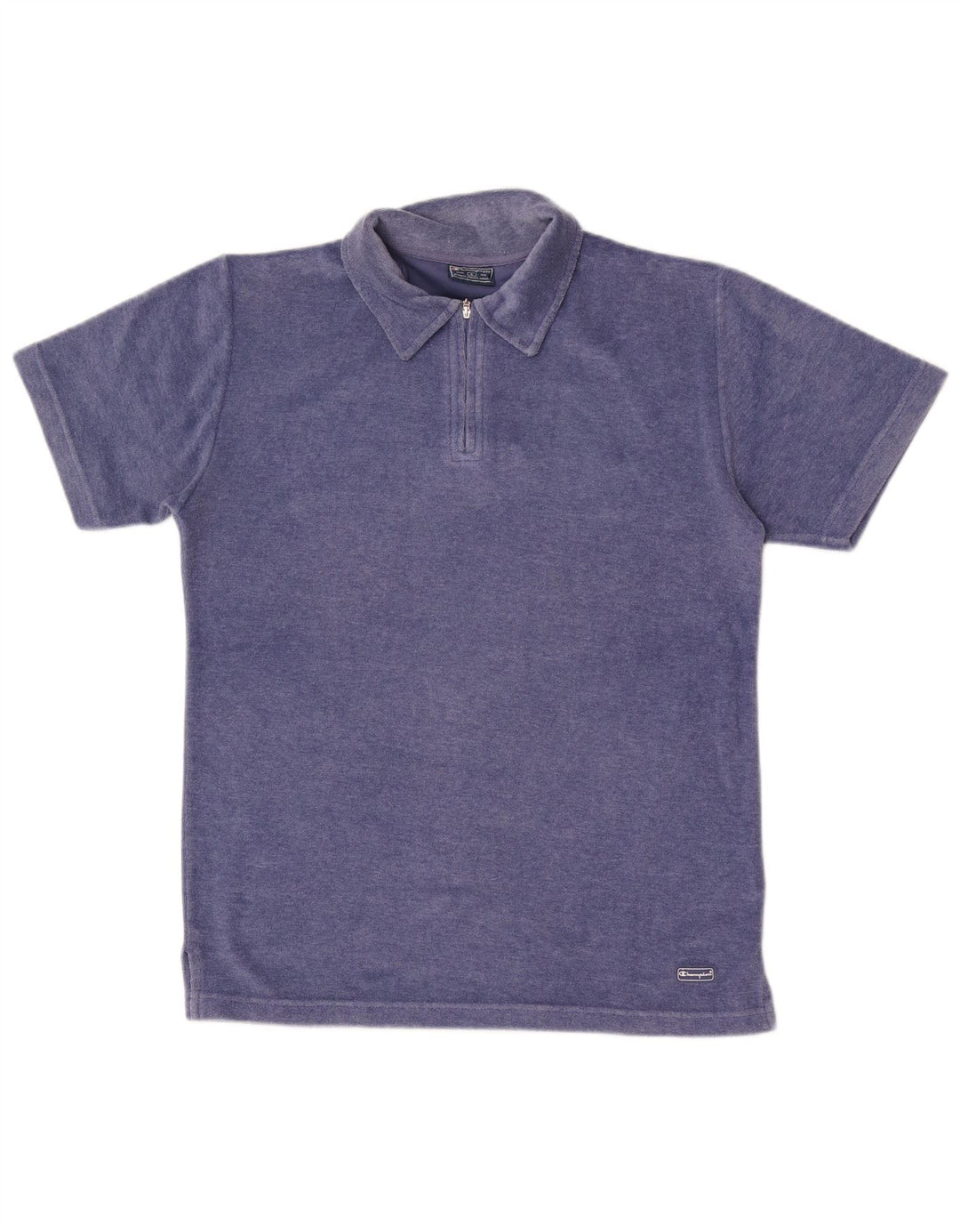 Camisa polo masculina de veludo Champion grande azul poliéster