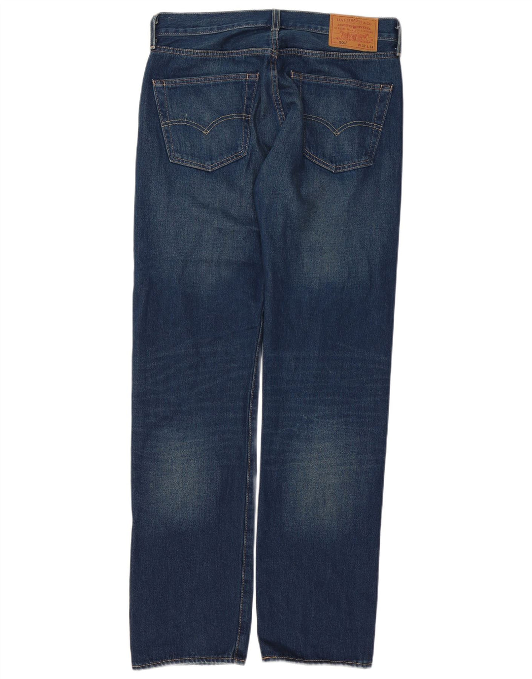 Levi's Masculino 501 Straight Jeans W32 L34 Azul Algodão