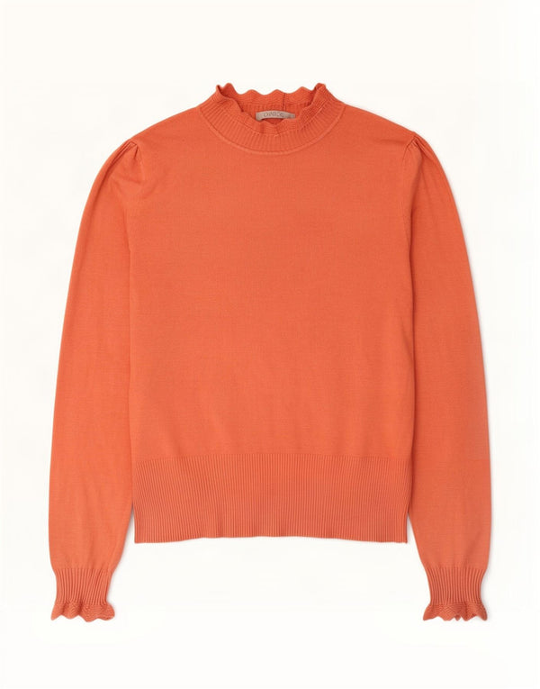 Oasis Womens Turtle Neck Jumper Sweater UK 12 Medium Orange Viscose