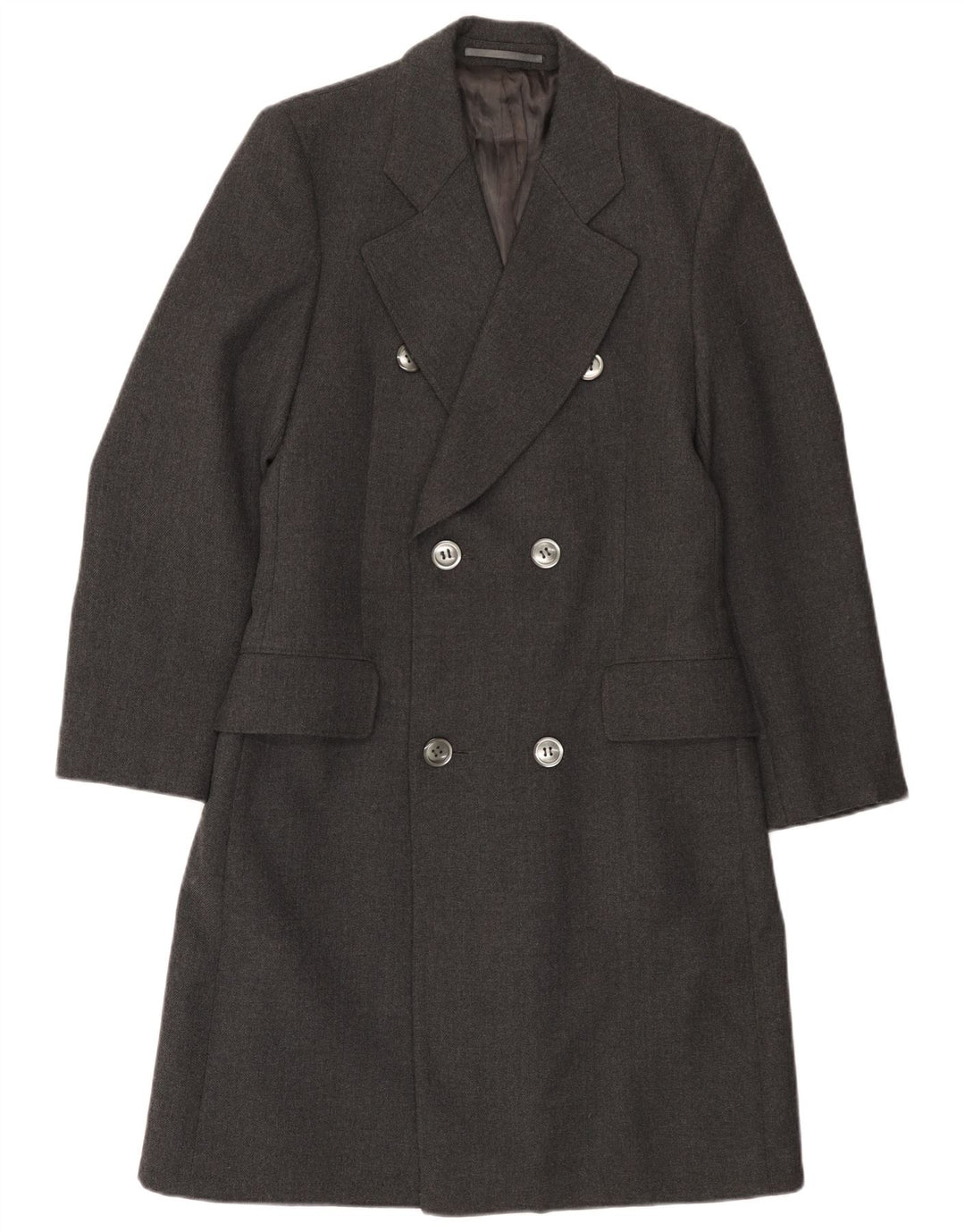 Sobretudo feminino vintage UK 10 lã cinza pequena