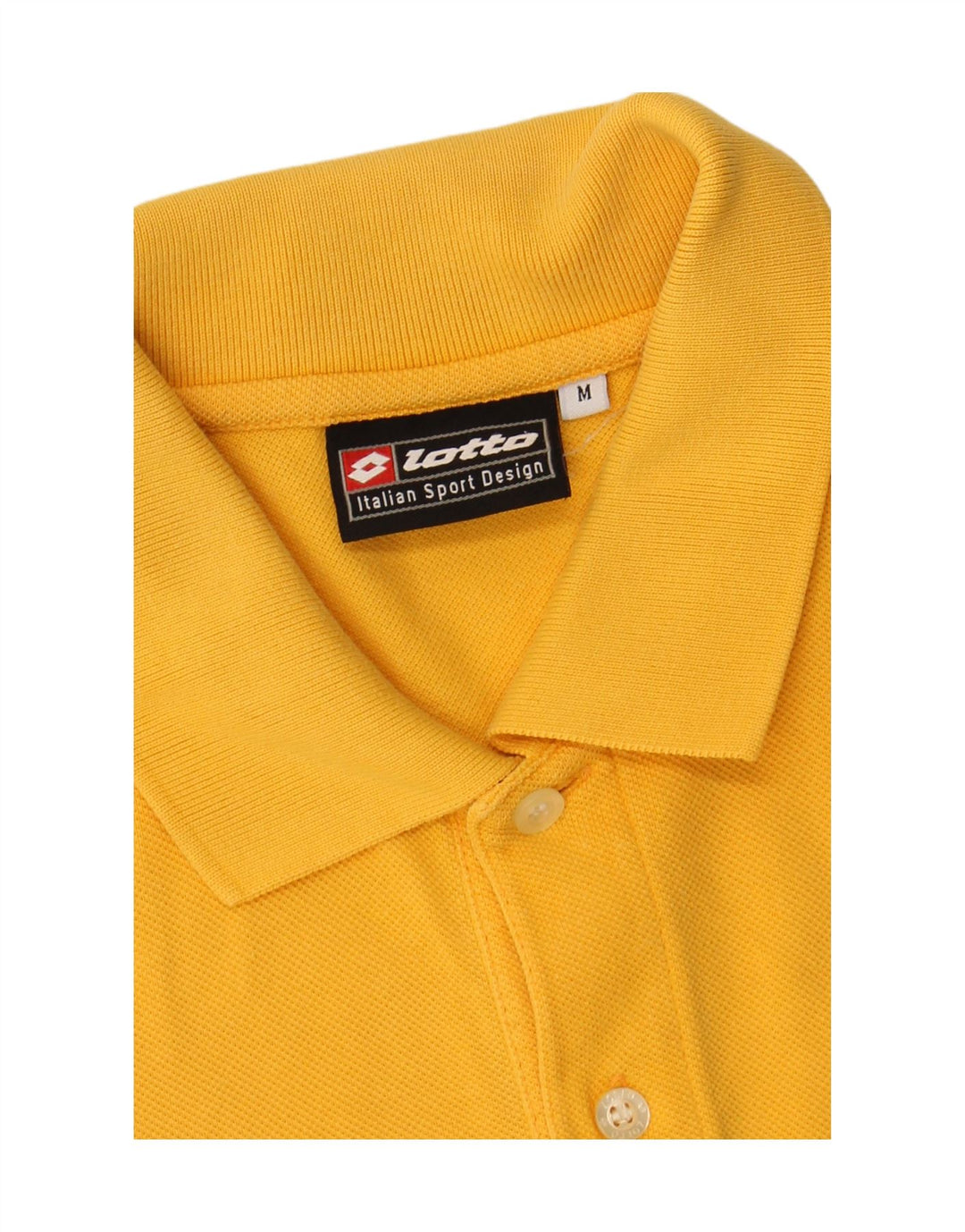 Camisa polo masculina LOTTO algodão amarelo médio