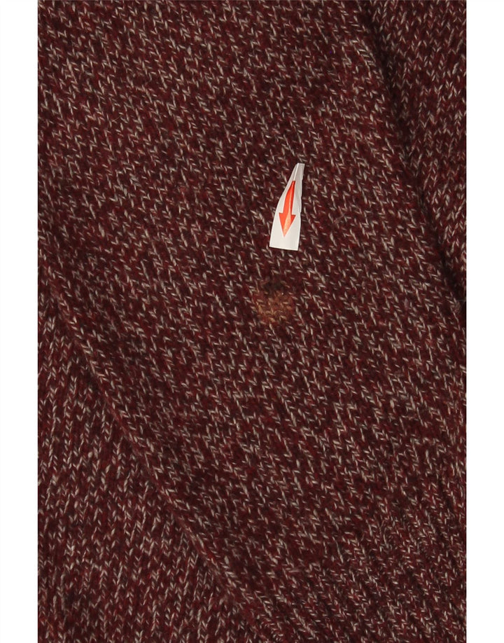 Suéter masculino Barbour com gola redonda, lã média cor de vinho