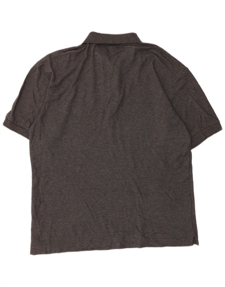 Camisa polo masculina Fila XL cinza manchado de algodão