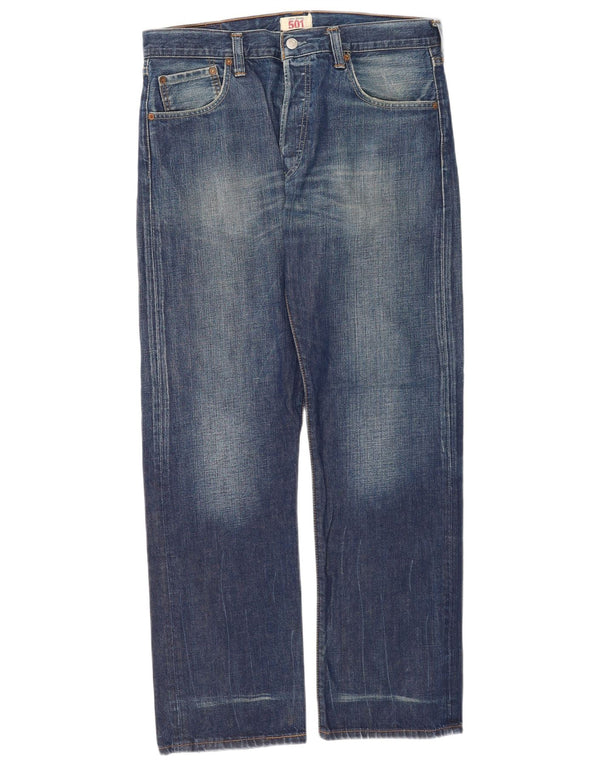 Levi's Masculino 501 Straight Jeans W34 L32 Azul Algodão